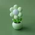 thumbnail image 1 of Mini Flowerpot Night Light - Cute LED Bedside Lamp with Flexible Hose, Button Battery Powered (10cm, Warm Light, 2W) Green, 1 of 2