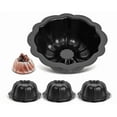 thumbnail image 1 of Mini Fluted Tube Pan - 4.5Inch Carbon Steel Mini Cake Molds, Nonstick Reusable Oven Baking Mold for Cupcake, Bread, Bavarois, Brownie (1Pc), 1 of 7
