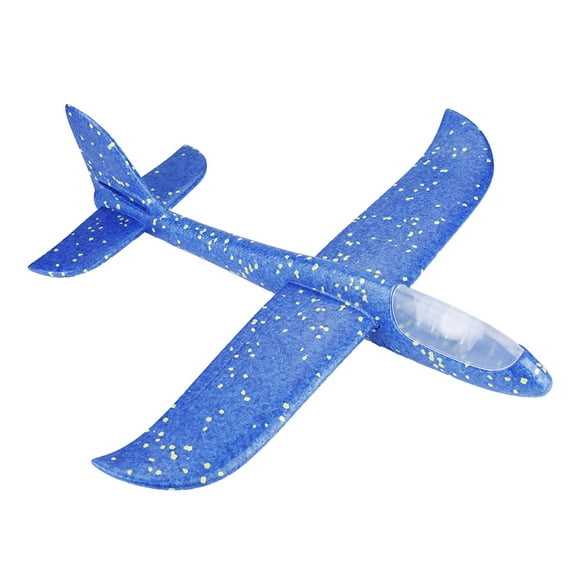 Mini Flying Throwing Glider Shiny Night Aircraft Toy Hand Launch Airplane Model Toy For Children