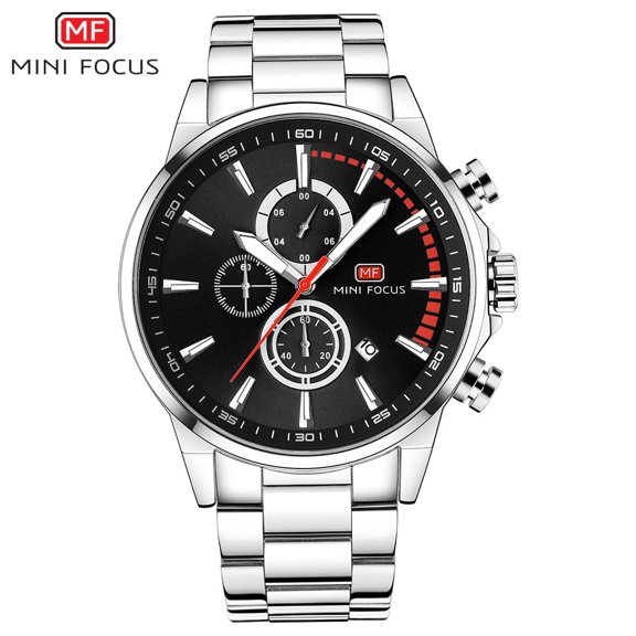 Mini Focus Quartz Watch Sports Waterproof  High Brand Luxury Stainless Steel Band Date Display Luminous Hands Business Men Watch