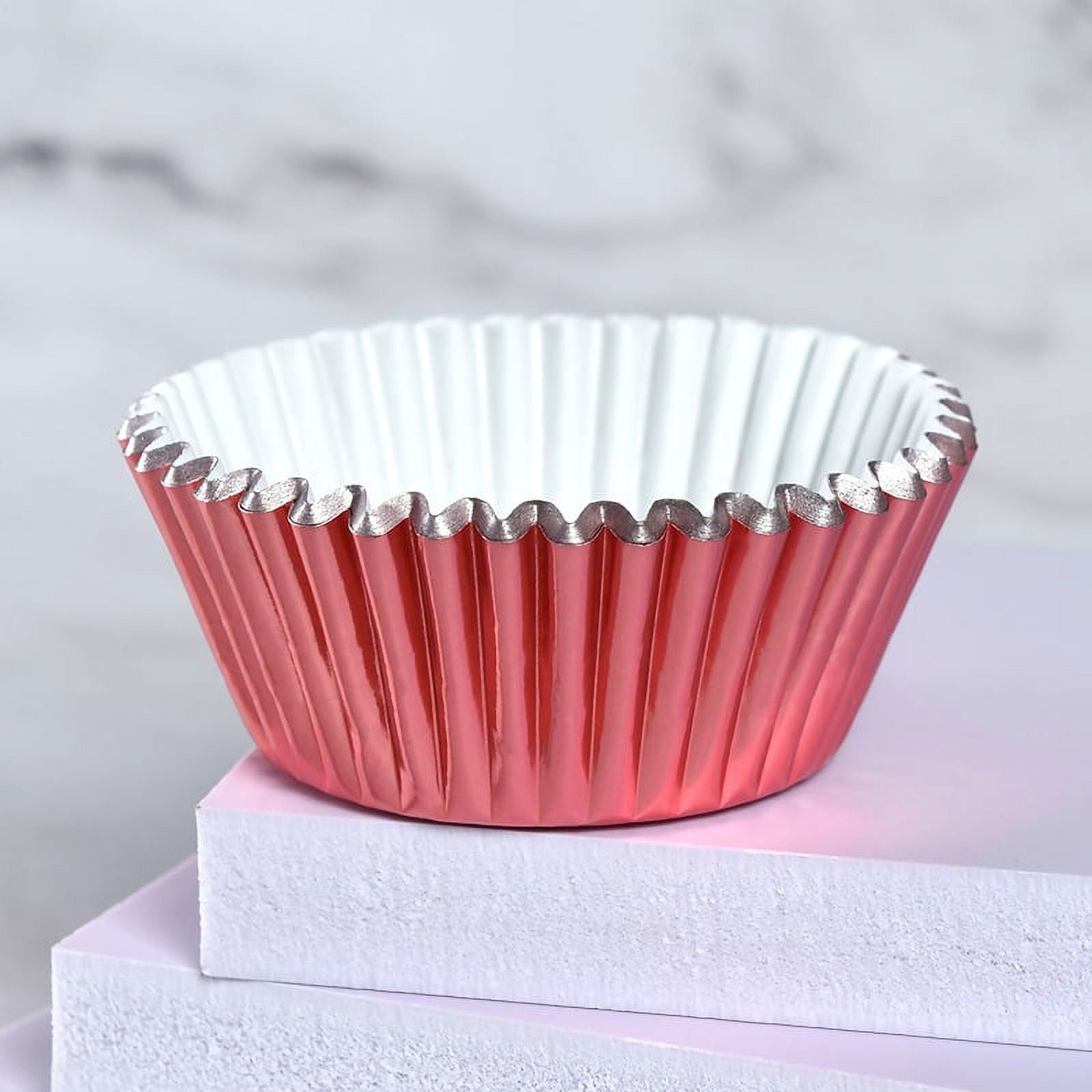 200 Pcs Standard Sized Foil Cupcake Liners Baking Cups (gold