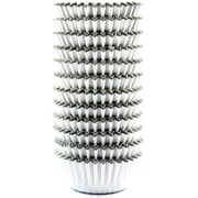 Mini Foil Metallic Cupcake Liners Muffin Paper Baking Cups 300 Pcs Silver