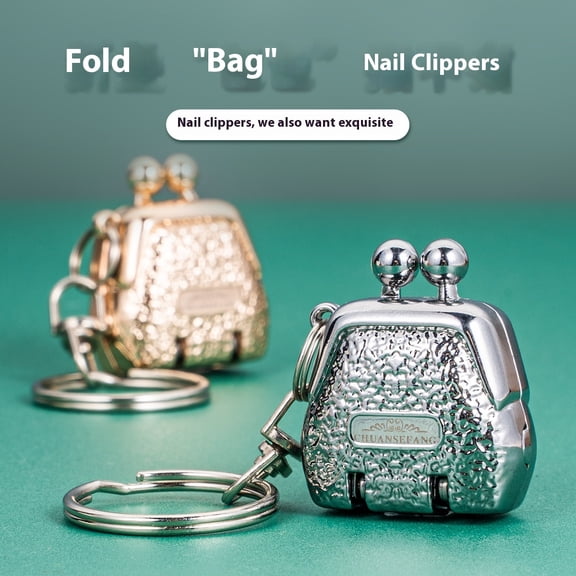 Mini Foldable And Portable Nail Scissors Key Pendants