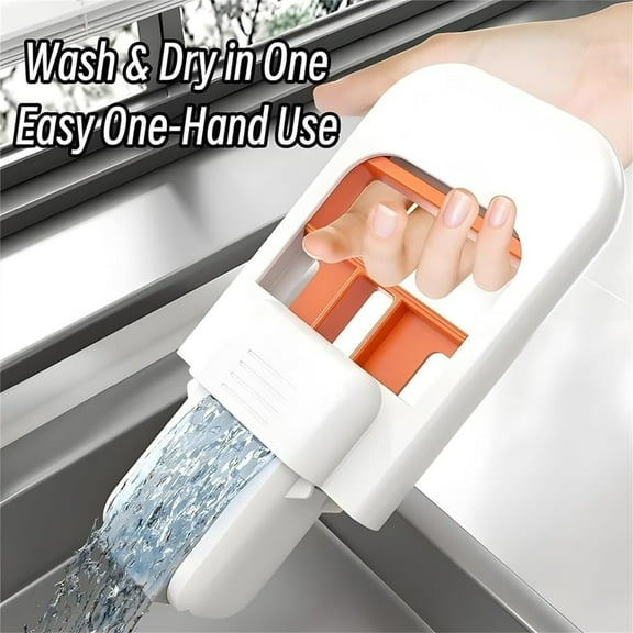 Mini Foldable Desktop Mop, Compact Foldable Desktop Mop, Multi-Use Wet & Dry Sponge Cleaning Mop for Home & Cars, Perfect for Bathrooms, Kitchens, Glass Surfaces & Living Rooms,White,5.1x5.9x1.2"