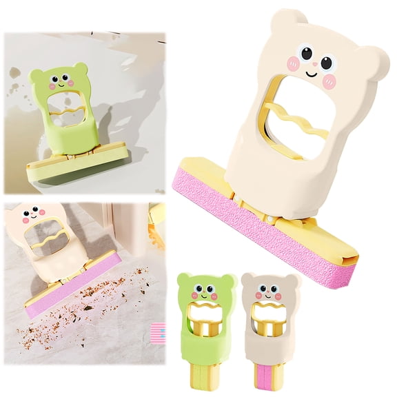 Mini Foldable Desktop Mop | Compact Wet & Dry Sponge Head | Easy One-Handed Wringing | Lightweight Ergonomic Handle | Deep-Groove Cleaning | 17x4 cm | 1 Pack