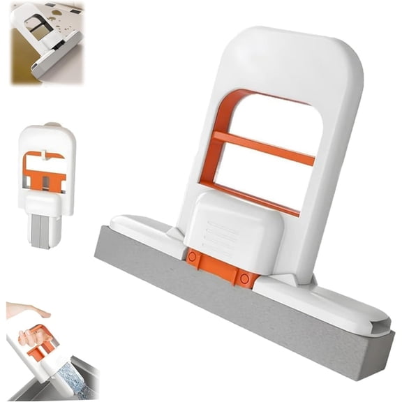 Mini Foldable Desktop Mop, Portable Mini Cleaning Sponge Mop, Self-Squeeze Sponge Mop for for Wet/Dry Cleaning, System Small Cotton Mop for Bathroom, Kitchen