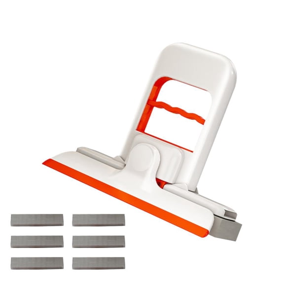 Mini Foldable Desktop Mop with ABS and Cotton Head: Gentle on Floors, Excellent Absorbency, One-Handed Use