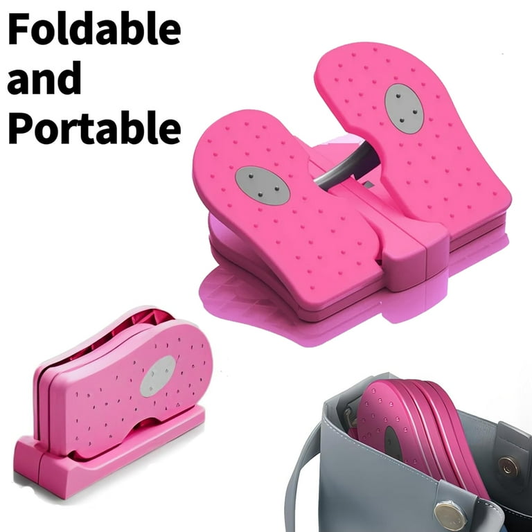 Mini Foldable Foot Pedal Exerciser Machine Under Desk Portable Stepper Foot Pedal Physical Therapy Leg Exercise Peddler Relieves Varicose Veins for
