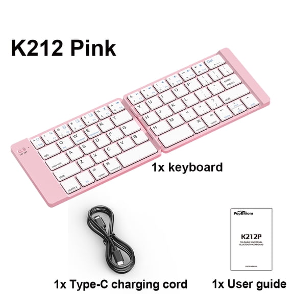Mini Foldable Keyboard Rechargable Portable Travel Bluetooth Wireless Folding Keyboard for iOS Android Windows PC Tablet