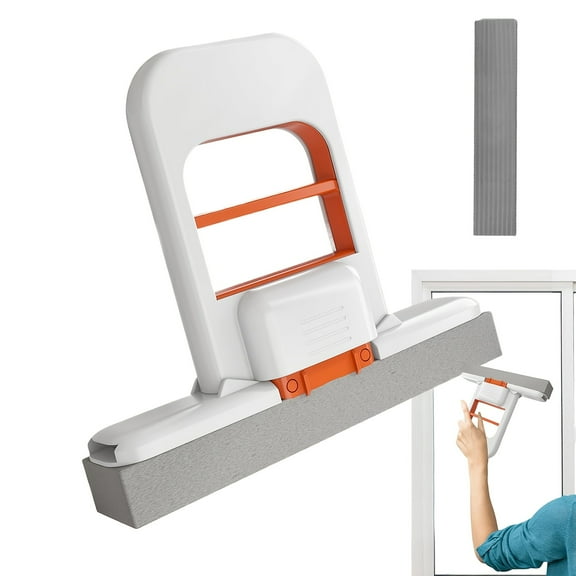 Mini Foldable Self-Wringing Sponge Mop – Compact Wet & Dry Cleaner with Absorbent PVA Head for Countertops, Tiles, Windows, Bathroom & Kitchen Surfaces