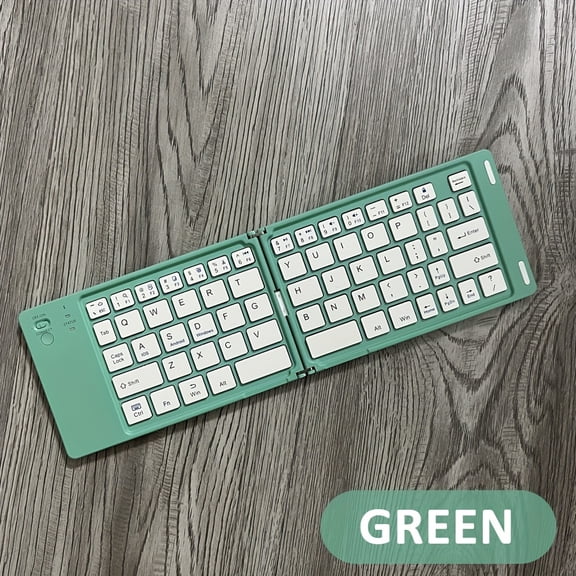 Mini Foldable Wireless Keyboard Compatible for IOS/Android/Windows - Wireless Portable Pocket-Sized Rechargeable Keyboard with, Compatible for Smartphones, Tablets, Laptops ( Tab,)