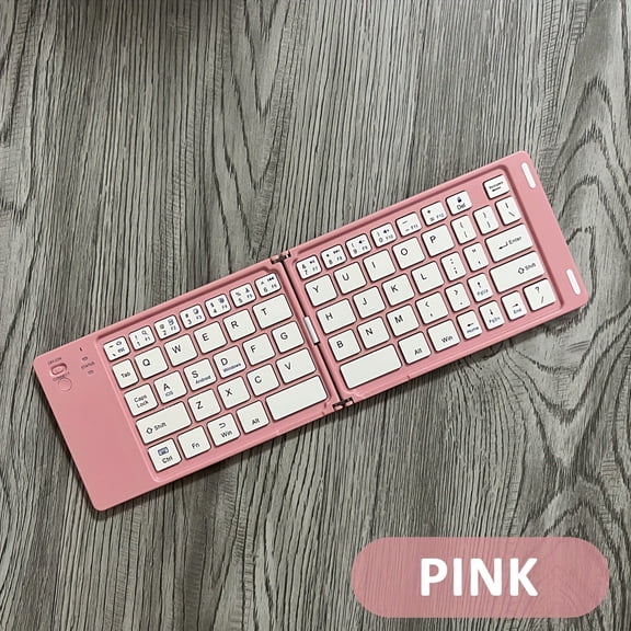 Mini Foldable Wireless Keyboard Compatible for IOS/Android/Windows - Wireless Portable Pocket-Sized Rechargeable Keyboard with, Compatible for Smartphones, Tablets, Laptops ( Tab,)