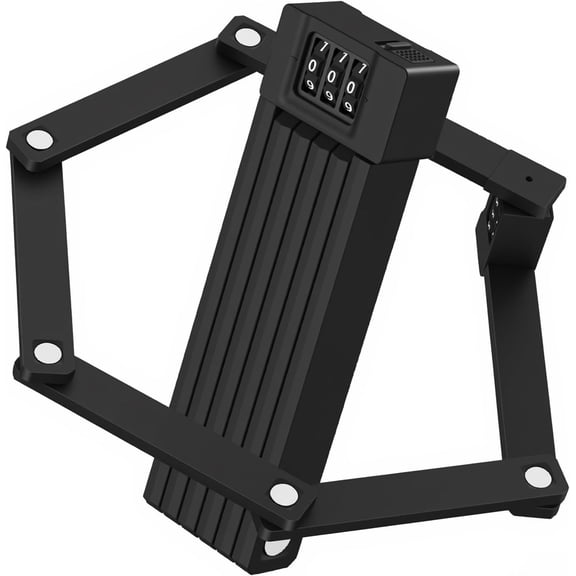 Mini Folding Bike Lock, [2.36ft/72cm] 3-Digit Combination Bicycle Lock, 360 Rotation Waterproof Anti-Theft Alloy Steel Foldable Lock with Bracket for Ebike Scooter Motorcycle