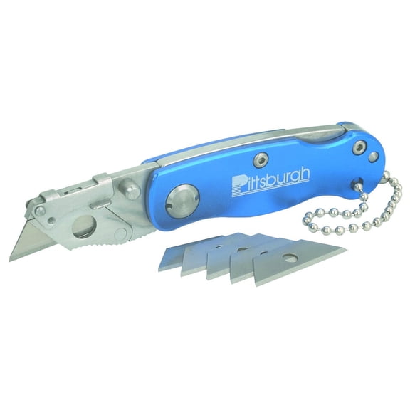 Mini Folding Lock-Back Utility Knife with Five Blades