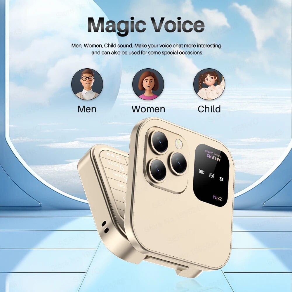 Mini Folding Phone 2G GSM Dual SIM Card Speed Dial Video Player Magic ...
