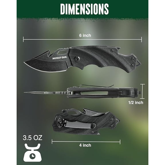 Mini Folding Pocket Knife, Stainless Steel Drop Point Blade - EDC Multi-tool with Bottle Opener and Glass Breaker