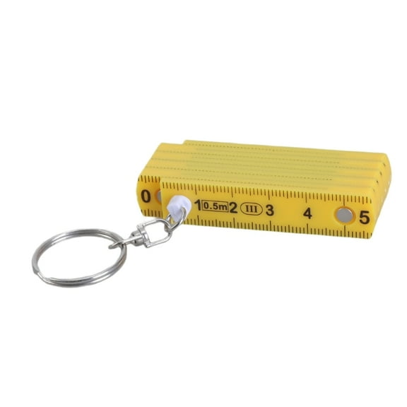 Mini Folding Ruler Keychain 50cm 10 Fold Plastic Ruler Keyring Handy Travel Ruler Upgrades for On the Go Measurements