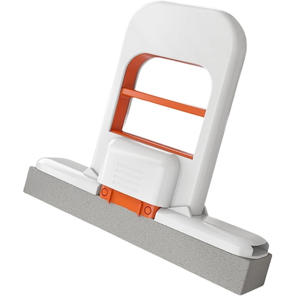 Mini Folding Table Mop, a portable, self-squeezing mop (with two replacement sponges), a wet/dry cleaning system suitable for small spaces, bathrooms, kitchens, and tabletops. Features a one-hand squ