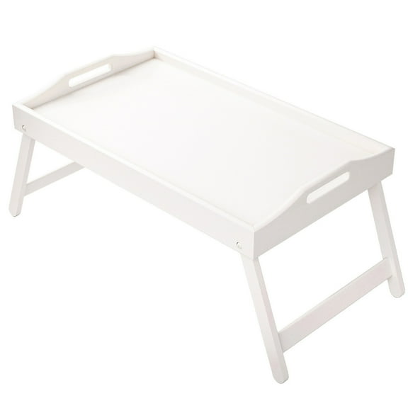 Mini Folding Table Multifunctional Household Tray Solid Wood Computer Rack for Bedroom and Living Spaces