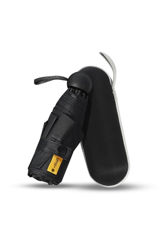 Mini Folding Umbrella with Case, Pocket-Sized Lightweight Portable Umbrella, Light Compact Rain Umbrella for Travel Outdoor Daily Use, Small Sun Rain Pocket Umbrella for Girls and Women men