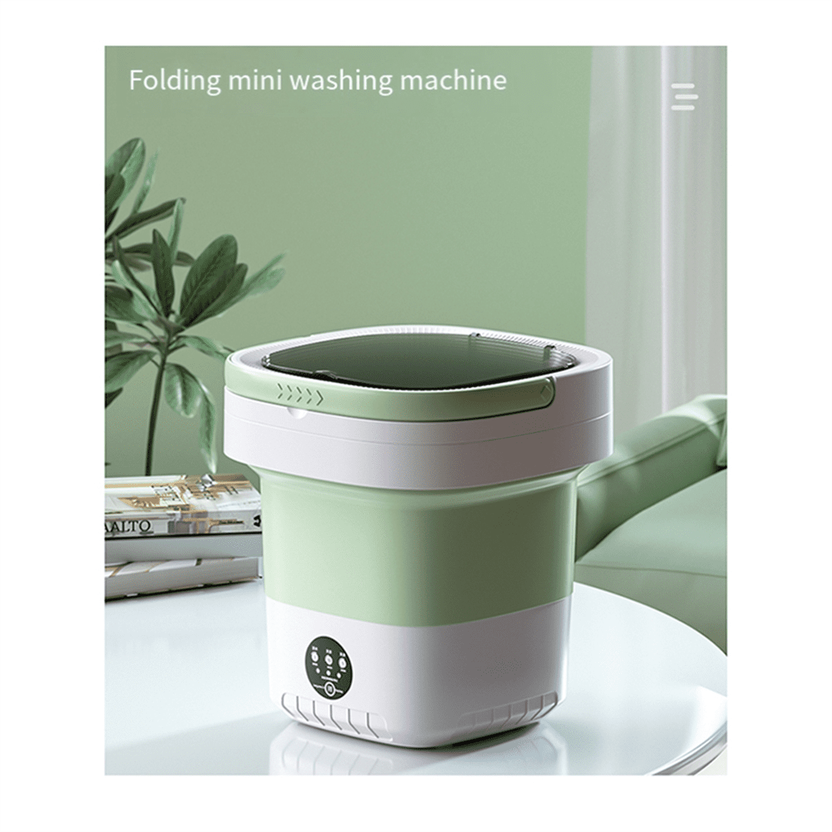 Mini Folding Washing Machine 12L Capacity Automatic Home Portable
