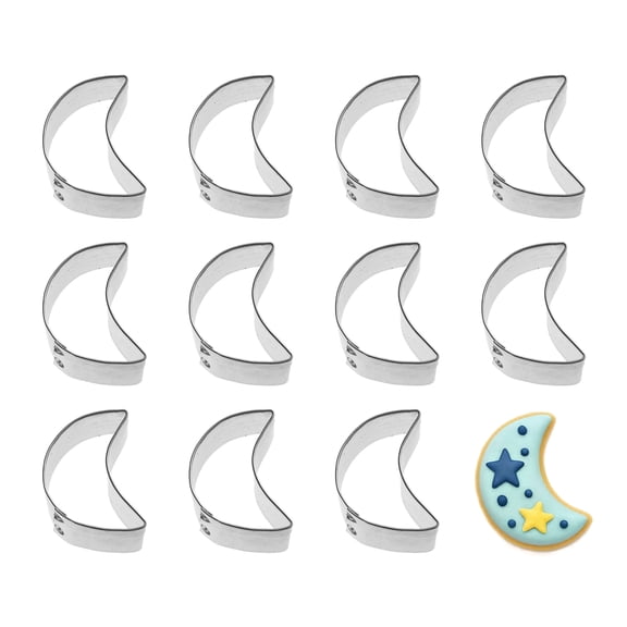 Mini Folk Moon Dozen Cookie Cutters 1.25 inches/each O1203-W12 - The Cookie Cutter Shop - Tin Plate Steel