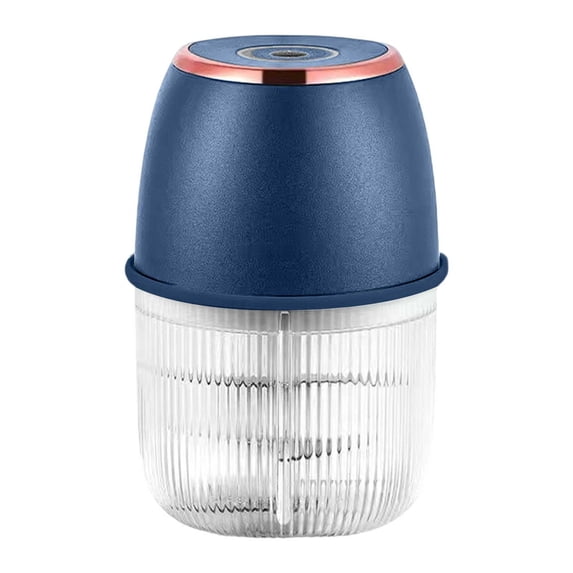 Mini Food Processor, 350ml Electric Chopper for Vegetables and Meat, Blue, PP, Compact and Portable, 6 Blade System for Quick Grinding