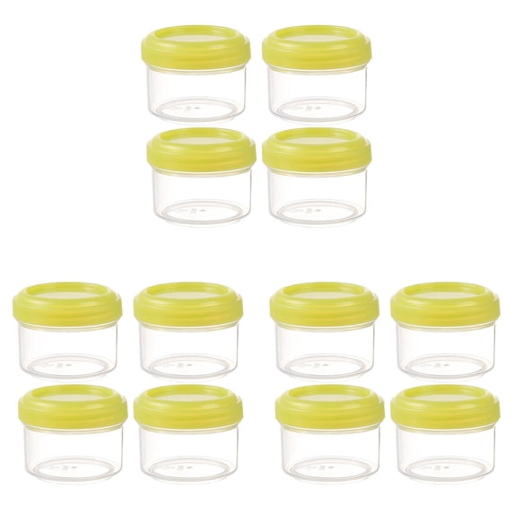 Mini Food Storage Containers 12-Piece Set - 35ml Airtight Leakproof Jars for Dressings, Dips & Sauces - Freezer Safe & Reusable Kitchen Organizers