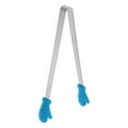 thumbnail image 1 of Mini Food Tongs 14cm Gloves Shape Stainless Steel with Silicon Tips, Blue, 1 of 6