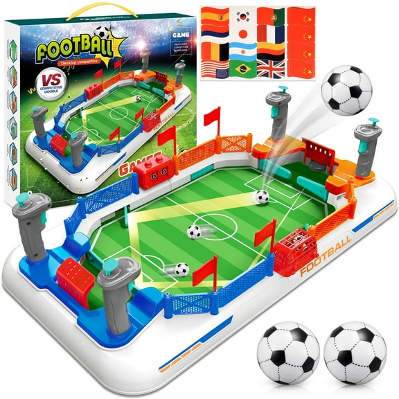 Mini Foosball Table Game, Tabletop Soccer Games Gifts for 3-5 6-8 10-12 Year Old Kids Boys, Soccer Pinball for Indoor Game for Adults Kids Family