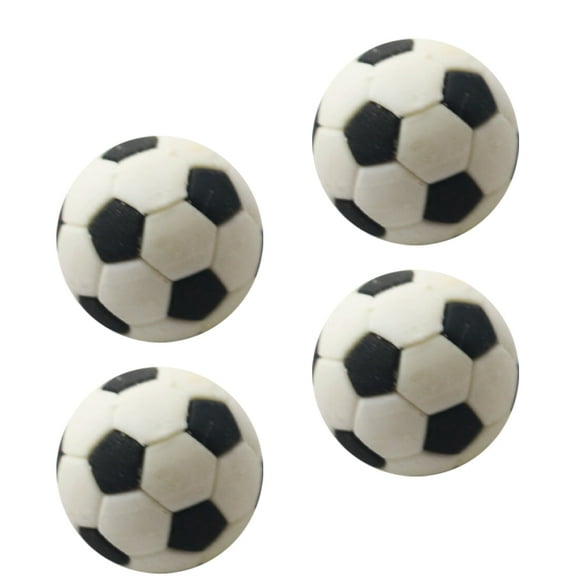 Mini Football 4 Pcs House Soccer Decorations Miniature Balls Ornament Desktop Rubber