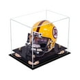thumbnail image 1 of Mini Football Helmet Display Case (not full size) - Better Display Cases - Clear Acrylic Plexiglass with Gold Risers (A003-GR), 1 of 6