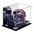 thumbnail image 1 of Mini Football Helmet Display Case (not full size) - - Clear Acrylic Plexiglass with Mirror and Silver Risers (A003-SR), 1 of 5