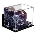 thumbnail image 1 of Mini Football Helmet Display Case (not full size) - - Clear Acrylic Plexiglass with Wall Mount, Mirror and Silver Risers (A003-SR), 1 of 2