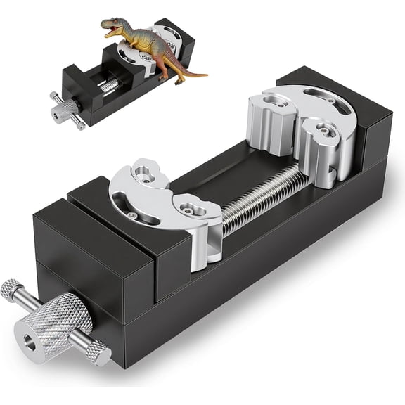Mini Fractal Vise Clamp, Small Bench Vise Clamp 0-2.44 Inch Adjustable | Self-Adjusting Smart Fractal Vise Clamp for Crafts, Jewelry Making, Modeling, DIY Projects and Precision Repairs