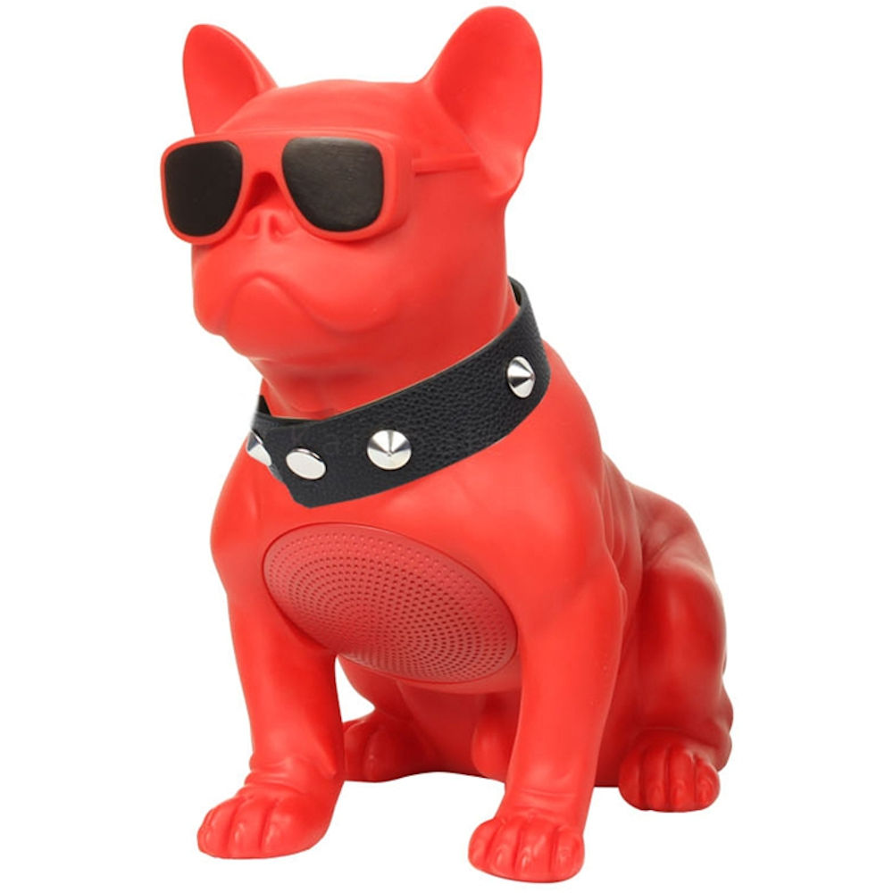 Mini French Bulldog Bluetooth Wireless Speaker Red