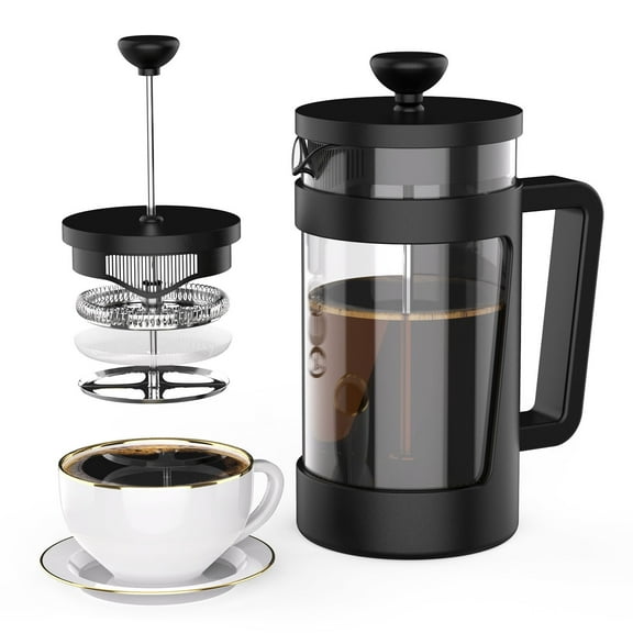 Mini French Press Coffee Maker , Single Serve Coffee Press, Coffee Brewer With 3 Level Filtration, Perfect for Tea Lovers