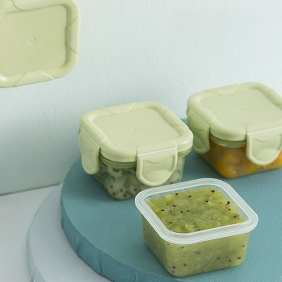 Mini Fresh Box with Lid Food Dispenser Box Thickened Thermal Box Transparent Storage Box Square Complementary Food Container, by Ukhccc