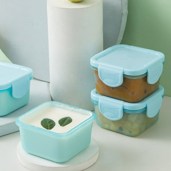 Mini Fresh Box with Lid, Food Dispenser, Transparent Storage Box, Compact and Portable, Leak-Proof, Microwave Safe for Snacks and Baby Food
