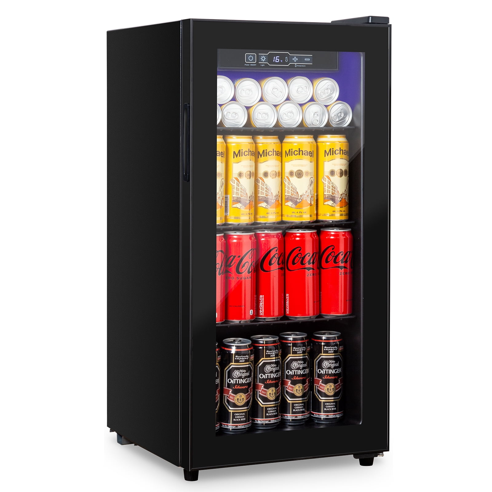 Mini Fridge 135 Can Beverage Refrigerator Cooler, 3.5 Cu.Ft Drink Fridge for Soda Wine Beer with Adjustable Removable Shelving for Home, Bar, Office,Black