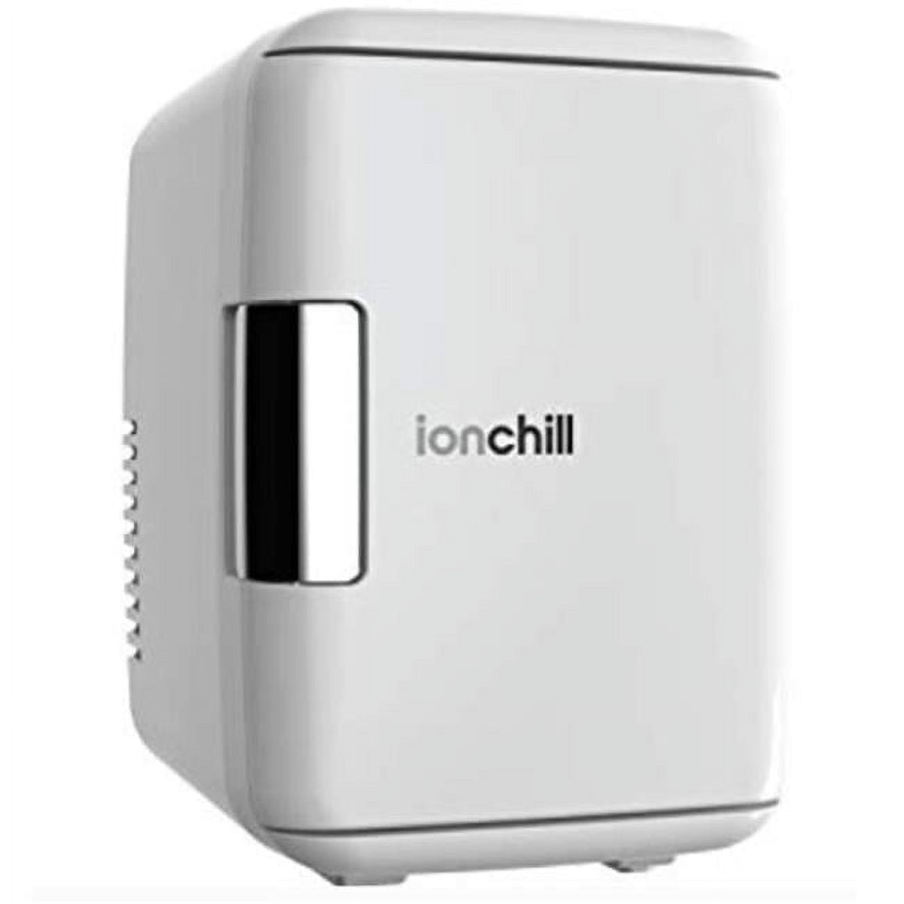 Mini Fridge Cooler with Home Office Travel 4L 6 Cans Meds Makeup AC & DC, White