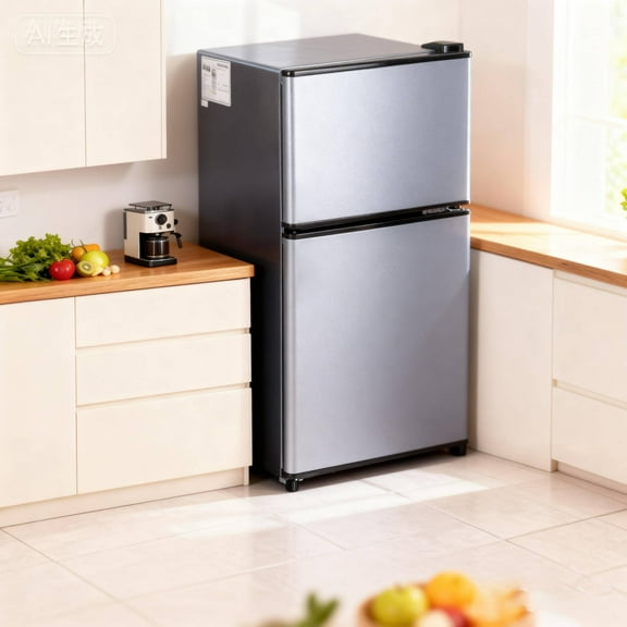 Mini Fridge Freezer, 2.9 Cu.Ft 2 Door Small Refrigeratorwith 7 Temperature Control Freezer Fridge for Office, Kitchen and Apartment, Dorm