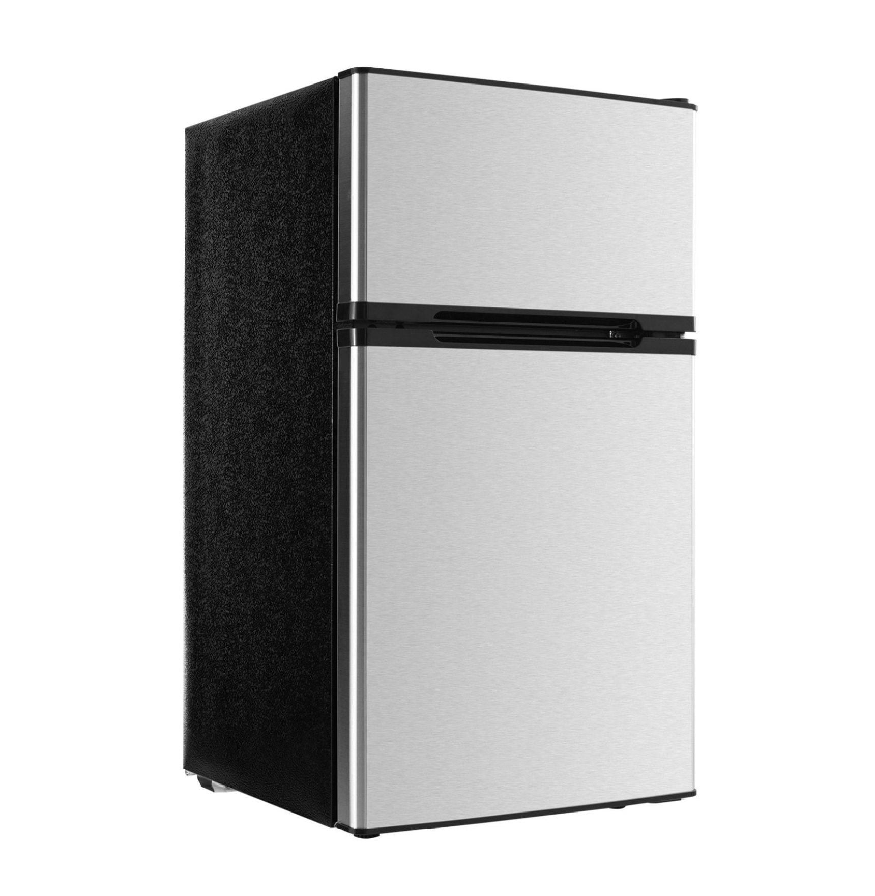 Mini Fridge with Freezer 3.2 Cu.Ft, Compact Refrigerator Two Door, Adjustable Temp, Energy Efficient, Reversible Door, Low Noise - Bedroom, Dorm, Office