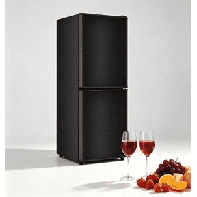 GGTB 4.0 Cu.Ft Mini Fridge with Freezer, 2 Door Mini Refrigerator, Adjustable Temperature, Adjustable Shelves, Compressor Cooling, Low Noise, Bedroom Use, Dorm Use, Black
