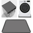 thumbnail image 1 of Mini Fridge Mat, 24''x24'' X0.8'' Mini Fridge Drip Trays Mat for Carpet Floor, Under Refrigerator Mat AC Conditioner Drip Pan, Silicone Mat for Refrigerators, Washing Machines, Dryers, Wine Coolers, 1 of 5