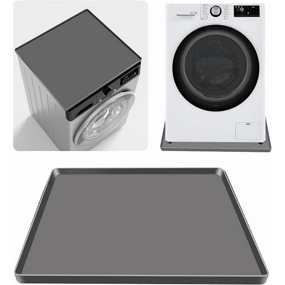 Mini Fridge Mat, 24''x24'' X0.8'' Mini Fridge Drip Trays Mat for Carpet Floor, Under Refrigerator Mat AC Conditioner Drip Pan, Silicone Mat for Refrigerators, Washing Machines, Dryers, Wine Coolers