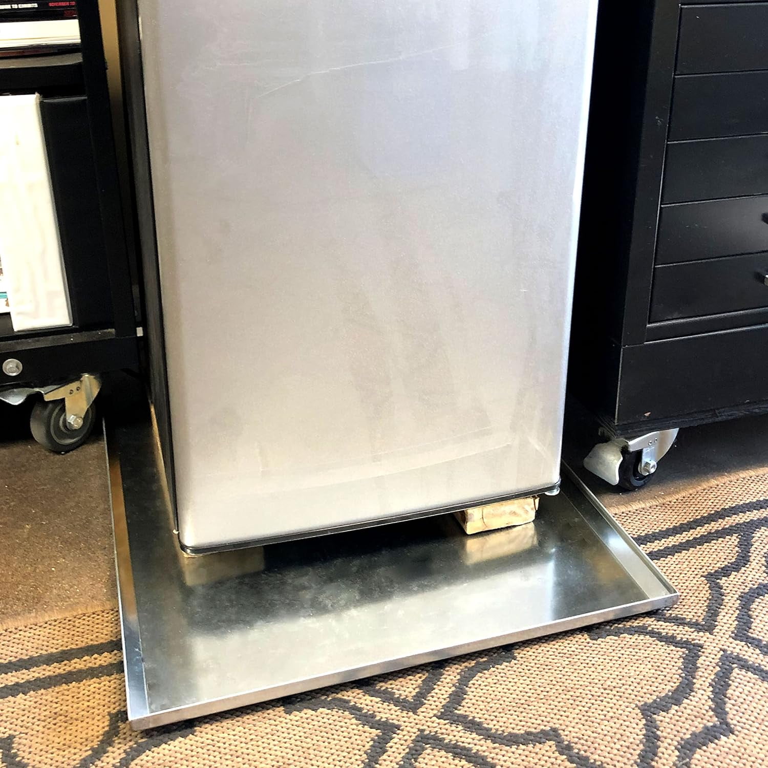 Mini Fridge Pan Galvanized Steel Tray 29 X 18 X 1 Inches Leakproof