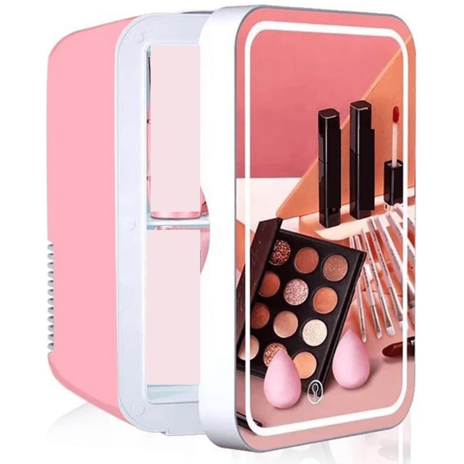 Mini Fridge, Portable Beauty Makeup Skincare Fridge with Dimmable LED