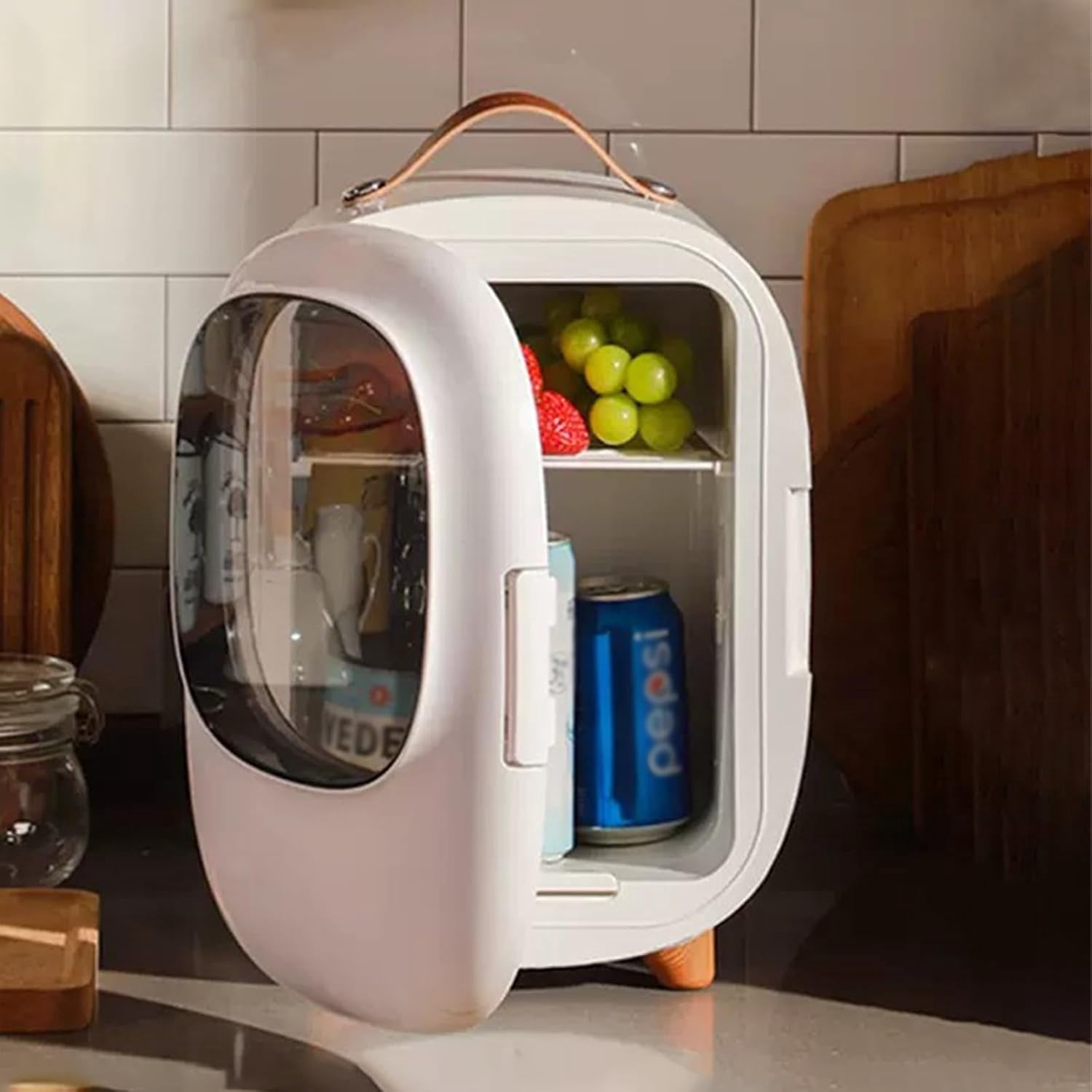 Personal Ref Mini Fridge, Portable Personal Refrigerator with Removable Shelves ...