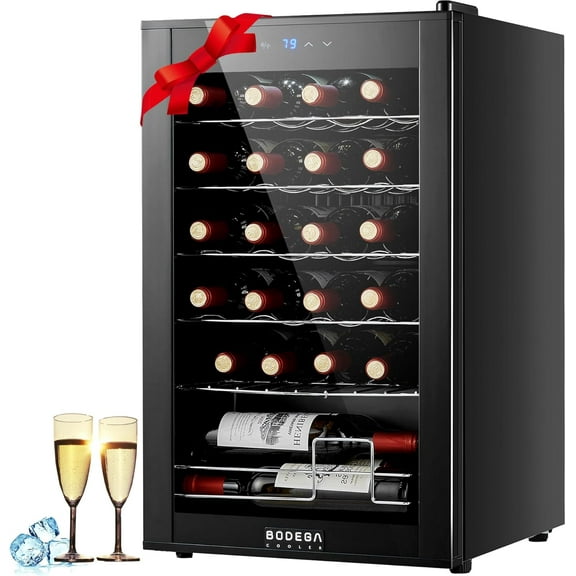 Mini Fridge - Refrigerator for Bedroom, Office, Portable Table Top Beverage Cooler, 12V 110V Refrigerador for Drinks, Soda, Wine, Use in Car, Dorm, Outdoor, Patio, 6 Can
